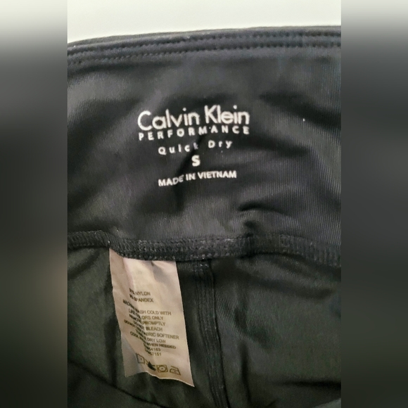 Calvin Klein Performance Leggings Yoga Quick Dry Women’s Small Black Pink - Picture 2 of 7